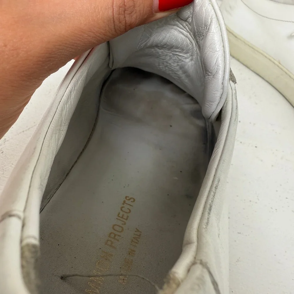 Common Projects Original Achilles Low White Leather Sneakers Mens 43 1528 0506